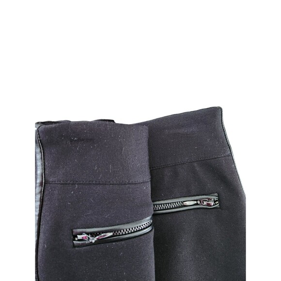 Women's Black Moto High-Waisted Mini Skirt with Zippers & Faux Leather / 0 - Picture 10 of 11